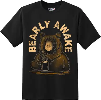 Bavlna Muži T-Shirts Klasická 2019 O Krk Streetwear Hip Hop Topy Zábavné Bearly Hore Kávy T Shirt Nové Logo Tee Teemovie