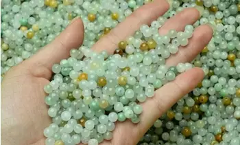 Nové Modely Prírodných jade náklad okrúhle korálky korálky Myanmar pravý ľad olej emerald Trikolóra korálky šperky