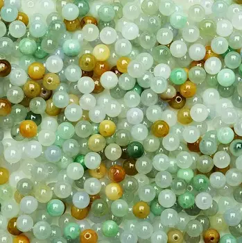 Nové Modely Prírodných jade náklad okrúhle korálky korálky Myanmar pravý ľad olej emerald Trikolóra korálky šperky