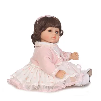48 cm Silikónový Reborn Baby Doll deti Playmate Darček Pre Dievčatá Dieťa Nažive Mäkké Hračky Pre Kytica Bábika Bebe Reborn Nosiť sukne dievča