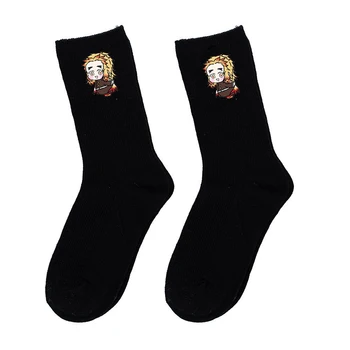 Anime Démon Vrah Kimetsu č Yaiba Údaje Ponožka Agatsuma Zenitsu Ženy Muži Bavlna Jednoduché Čierne Členkové Ponožky