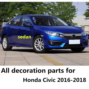 Auto chrániť detektor rukoväť výbava nehrdzavejúcej ocele vnútorné vnútorné dvere stick 4pcs Pre Honda Civic 10. Sedan 2016 2017 2018