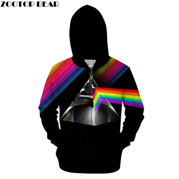 Rainbow Color Line 3D Vytlačené Mens Hoodies 2018 Zips Mikina na Zips Pulóver Pánske Oblečenie 6XL Tepláková súprava Kvapka Loď ZOOTOPBEAR
