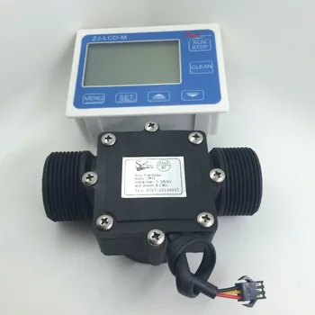 Voda Prietok Paliva Senzor Meter Indikátor Počítadlo + LCD Displej Kvantitatívne Radič DN32 G1-1/2