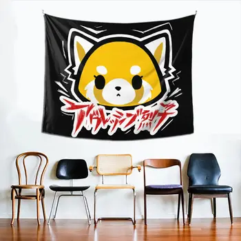 Aggretsuko Gobelín Deka Prehoz Cez Posteľ Retsuko Anime Panda Death Metal Tapisérie Polyester Pláži Mat Novinka