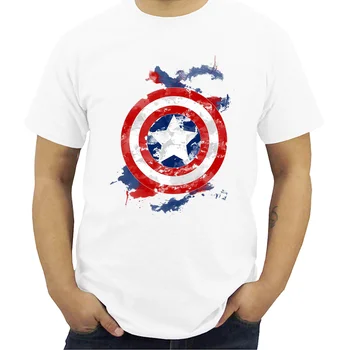 Zástupcovia ŠTÍT, Amerika Kapitána Štít T-Shirt Cosplay Kostým Mužov Letné Štýl Krátky Rukáv Print T Shirt Modálne Plus Veľkosť