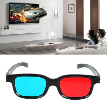 2020 Najnovšie Červená Modrá 3D Okuliare, Čierny Rám Pre Rozmerov Anaglyph TV Film DVD Hry Video Okuliare 3d Okuliare vision/kino