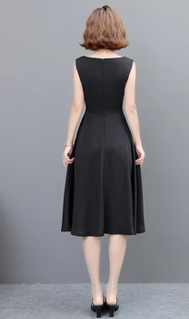 Deivor je nové retro štýl vyzerá tenké, Hepburn stredná dĺžka čierna veľká hojdačka-line šaty letné
