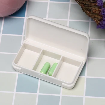 3 Mriežky Kontajner Tablet Triedič Box Mini Roztomilý Medicíny 7 Dní Týždenne Skladovanie Pilulku Prípade Organizátor Zdravotnej Starostlivosti Pilulku Políčko Náhodný