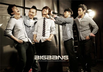 BIG BANG kórejský kapela Plagáty, Samolepky na Stenu, Dekorácie Kvalitné Výtlačky Biely Kriedový Papier