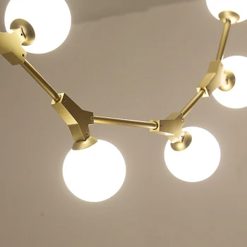 Nové led Luster Pre Obývacia Izba, Spálňa kitchern Domov luster Nordic Tvorivosti Design Sklenené Gule Stropný Luster Lampa