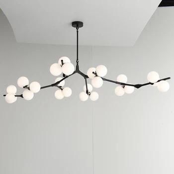 Nové led Luster Pre Obývacia Izba, Spálňa kitchern Domov luster Nordic Tvorivosti Design Sklenené Gule Stropný Luster Lampa