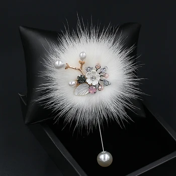 Ako darček módne kožušiny, ručne vyrábané/pearl brošňa Tvorivé Cartoon pin pre Oblečenie, dekorácie box balenie 1pc