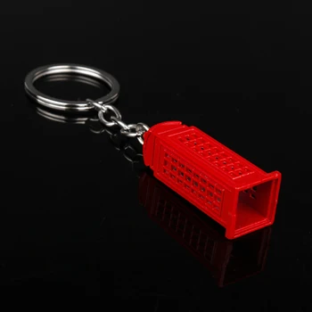 Dongsheng Horúce Červené Smalt Dalek Tardis Polícia Box Keychain Kovové Tlačidlo Prstene Pre Mužov, Ženy Chaveiro Auto Keychain -50