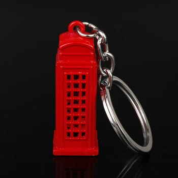 Dongsheng Horúce Červené Smalt Dalek Tardis Polícia Box Keychain Kovové Tlačidlo Prstene Pre Mužov, Ženy Chaveiro Auto Keychain -50