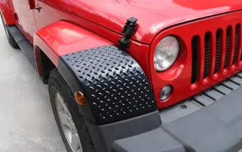 Predné Koleso Obočie Zábal Uhol Dekorácie, Nálepky na Jeep Wrangler JK 2007-2017 Auto Vonkajšie Príslušenstvo Auto Styling ABS Čierna