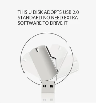 Pôvodné Kovové 8G 16 G 32 G USB 2.0 50PCS Flash Disky Memory Stick 64GB USB Flash Vlastné Logo kl ' úč laser zadarmo