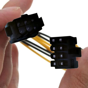 1PC 6 Pin Feamle 8-Pin Male PCI Express Power Converter Kábel PROCESORA Grafickej Karty 6Pin Na 8Pin PCIE Napájací Kábel
