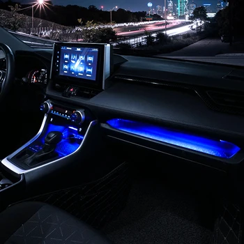 Prístrojový Panel Panel Výbava Atmosféru Svetla Pre Toyotu RAV4 2019 Auto Strane Vodiča Nástroj na Čítanie Pásy Pre Toyota RAV4 2020