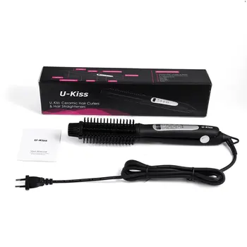 Keramické Vlasy Curler & Hair Straightener Profesionálny Keramické Iónové Rýchle nahrievanie 3 Triedy, Termostatické LCD Displej