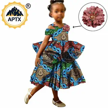 Africké šaty, rodina, vlastná veľkosť, dievčatá nosiť bez rukávov bavlny, dvojité princezná šaty bežné roztomilý S1940017