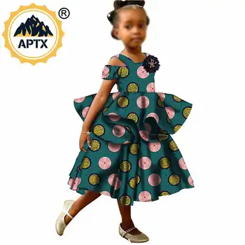 Africké šaty, rodina, vlastná veľkosť, dievčatá nosiť bez rukávov bavlny, dvojité princezná šaty bežné roztomilý S1940017