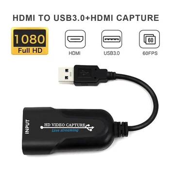 HDMI USB 2.0 Zachytiť Kartu 4K rozlíšení Full HD 1080P Live Video Capture Hra Zachytiť Nahrávanie Prípade Adaptér HDMI Audio Grabber