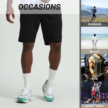Muži Šport Šortky Rýchle Suché Bočné Vrecká, Elastický Pás Krátke Nohavice pre Cvičenie Basketbal, Beh Bežné Sportwear