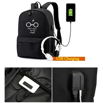 Svetelný Bežné Mochila Multifunkčné USB Nabíjanie Cestovné Plátno Študentský Batoh Pre Dospievajúcich Chlapcov, Dievčatá, Školské tašky