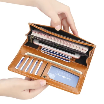 Dámske peňaženky baellerry nové dámske dlhé kórejská verzia multi-card zips mobilný telefón taška ženskej módy all-zápas spojka 903
