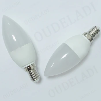 3W E12 E14 5W LED Sviečka Žiarovka Svetla Teplá Biela/studená Biela AC220-240V lampy crytal sviečka, lampa 10pcs/veľa