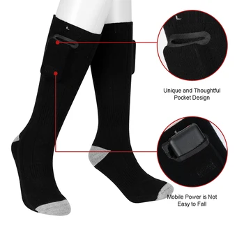 Elektrické Vyhrievané Ponožky Lyžovanie Vyhrievané Ponožky Pre Mužov, Ženy, Zimné Otepľovanie Cyklistické Turistické Snowboardové Ponožky Nabíjateľná Batéria