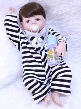 Chlapec silikónové reborn bábiky baby NPK 22 inch bebe bábika bonecas dieťa vianočný darček dievča bábiky reálne narodil pre detské hračky