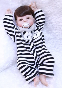 Chlapec silikónové reborn bábiky baby NPK 22 inch bebe bábika bonecas dieťa vianočný darček dievča bábiky reálne narodil pre detské hračky
