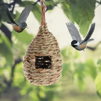 Vtáky Hniezda Prírodnej Trávy vajcia Klietky Vonkajšie Dekoratívne Pletieme Visí Papagáj Dom Hot Predaj