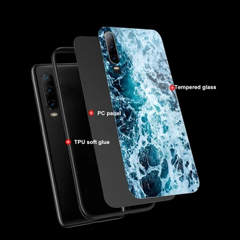 Ciciber Morské dno púzdra pre Huawei P20 P30 P40 P Smart Z 2019 Česť 20 10 9 9X Pro Mate 30 20 Lite Pro Novom 5T Sklenený Kryt Prípade