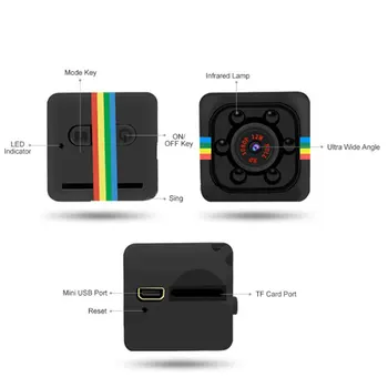 SQ11 Mini Kamera HD 960P/1080P Senzor Nočné Videnie Videokamera Pohybu DVR Mikro Kamera Šport DV Video Malá Kamera Cam