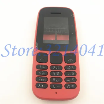 10Pcs/Veľa Pre Nokia 105 2017 TA-1010 Nové Úplné Telefón Bývanie Kryt Puzdro + Strede Rámu +anglická Klávesnica