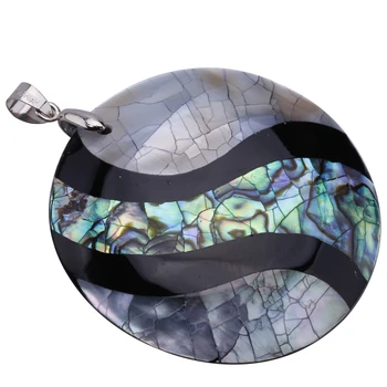 1PCS Prírodné abalone shell kruhové shell prívesok náhrdelník módne šperky, šperky, darčeky