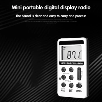 FM/AM Rádio Dva-Band Prenosné Dobíjacie Digitálny Displej Rádio Stereo