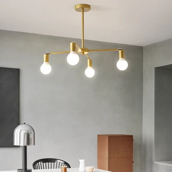Nordic obývacia izba luster moderný minimalistický domov tvorivé reštaurácia kovaného železa osobnosti led spálňa luster