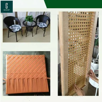 Kruhový syntetický ratan tkanie materiál plastový ratanový pre zrastov a opravy stolička, stôl,500g asi 70 metrov: syntetický ratan