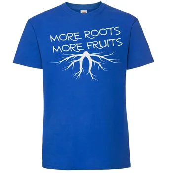 Muži T-Shirt Slim Fit Bavlna Vysokej Kvality Záhradníctvo Funny T-Shirt - Viac Korene Viac Ovocia - Záhrada Záhradník T-Shirt