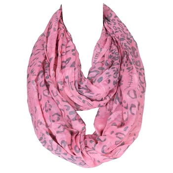 Nové Módne Krúžok Šatku Ženy Ružová Lebka Polyester Infinity Slučky Kruhu Mäkký Šál 180*110 Cm