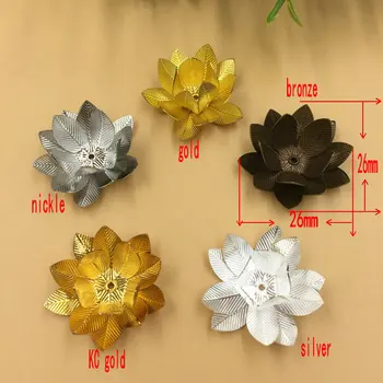 Kovové zdobenie medi Kvetinové šperky, takže listy Pre Šperky Remeselnú Výrobu Materiálov Zistenia kovovým zdobením