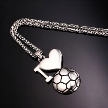 Futbal prívesok s reťazca futbalových fanúšikov darček šport príslušenstvo telocvični šperky mužov náhrdelník P2269G