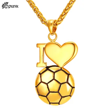 Futbal prívesok s reťazca futbalových fanúšikov darček šport príslušenstvo telocvični šperky mužov náhrdelník P2269G