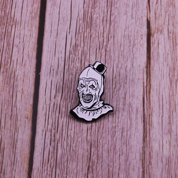 Umenie Klaun Smalt Pin All Hallows' Eve Brošňa horor Znak, Odznak Terrifier bojovník sekající niečím Série Šperky