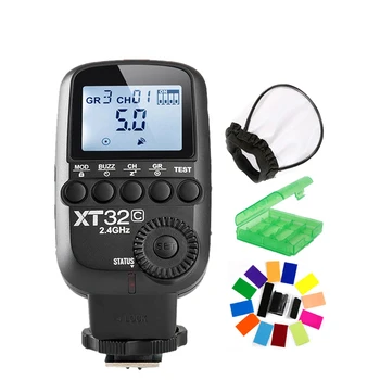 Godox XT32C Wireless Power-Control Flash Trigger Vysielač Vstavané 2.4 G Bezdrôtový X Systém 1/8000s HSS pre Fotoaparáty Canon
