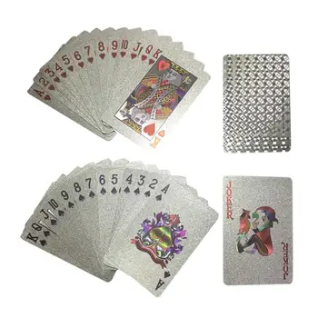 Zlato Kariet Poker Hry Palube Fólie Poker Sada Plastových Magic Card Trvanlivé Nepremokavé Karty Magic Karty, Písací Stôl Stolová Hra